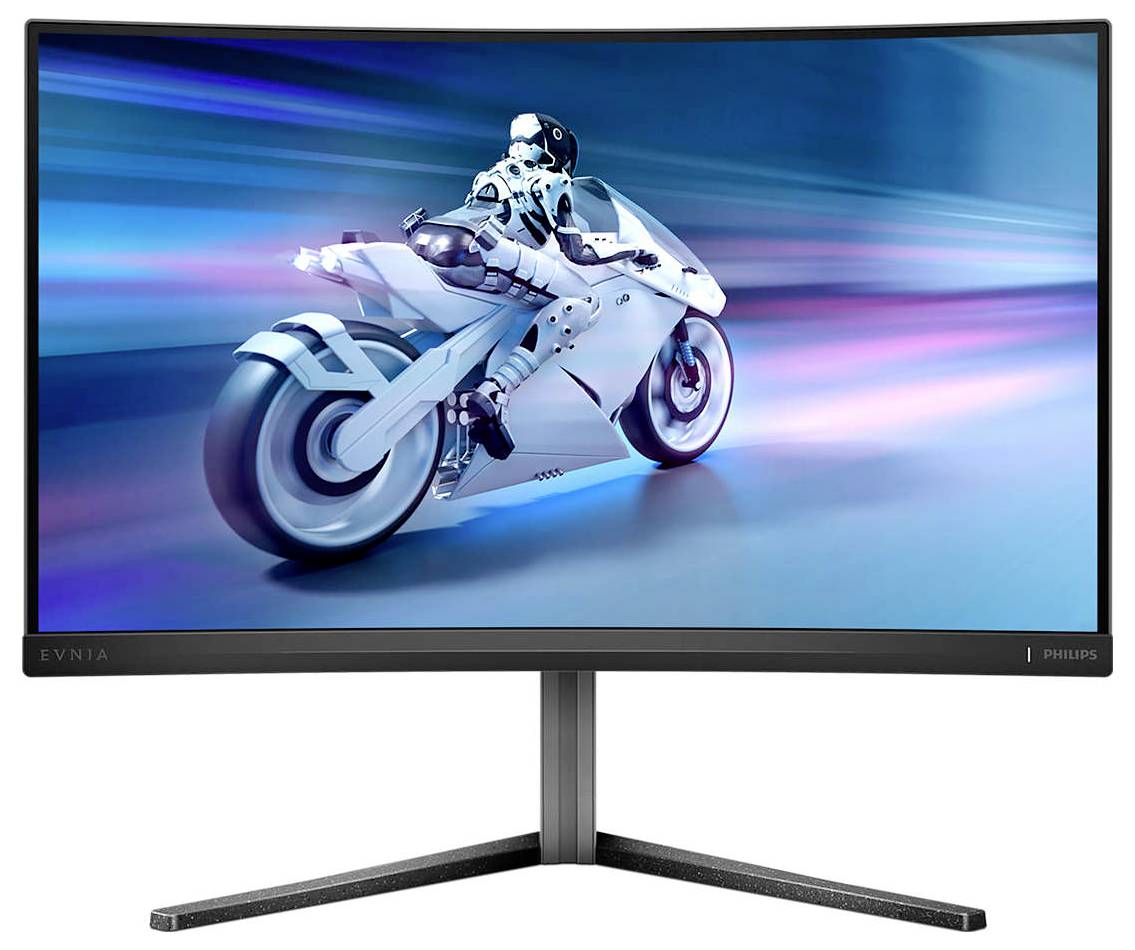 Ein futuristisches Motorrad mit Fahrer in weißer Rüstung, das in einem digitalen, neonblau beleuchteten Raum mit Geschwindigkeit fährt.