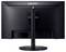 Hinteransicht eines schwarzen Acer Monitors, Standfuß mittig, keine sichtbaren Kabel oder Anschlüsse.