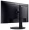 Ein Acer-Monitor von hinten, schwarz, mit einem runden Standfuß und verstellbarem Bildschirm.