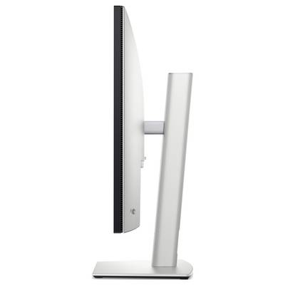 Seitenansicht eines modernen Computermonitors mit schmalem Rahmen und stabilem Standfuß.