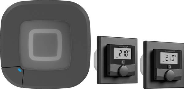 Homematic IP Funk Starter Kit smarte Fußbodenheizung für 2 Räume HmIP-HAP2-A+HmIP-BWTH-A