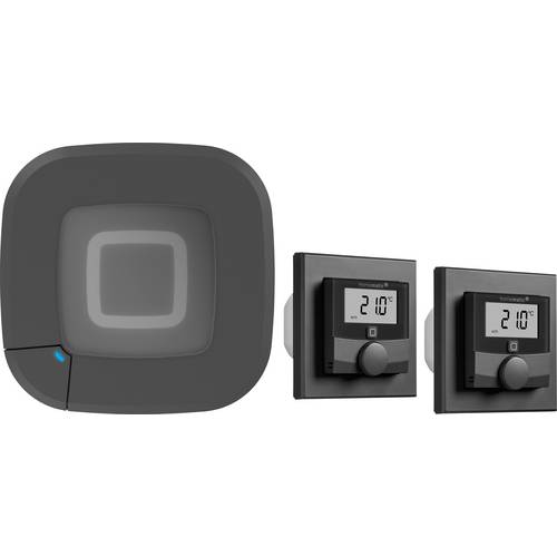 Homematic IP Funk Starter Kit smarte Fußbodenheizung für 2 Räume HmIP-HAP2-A+HmIP-BWTH-A