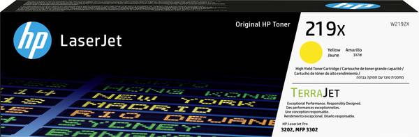 HP Toner HP 219X - Hohe Ergiebigkeit - Gelb - ori Original Gelb 2500 Seiten W2192X