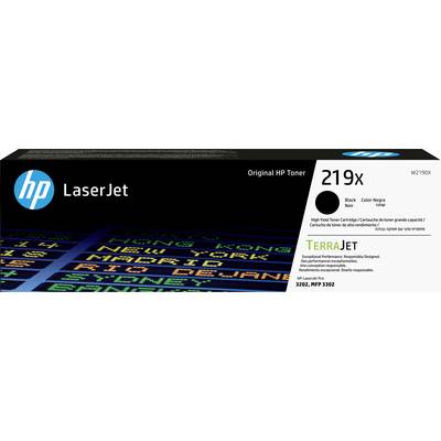 'Box von HP LaserJet 219X Tonerkartusche, kompatibel mit den Modellen 3320, MFP 3320. Schwarze Farbe. TerraJet Marke sichtbar.'