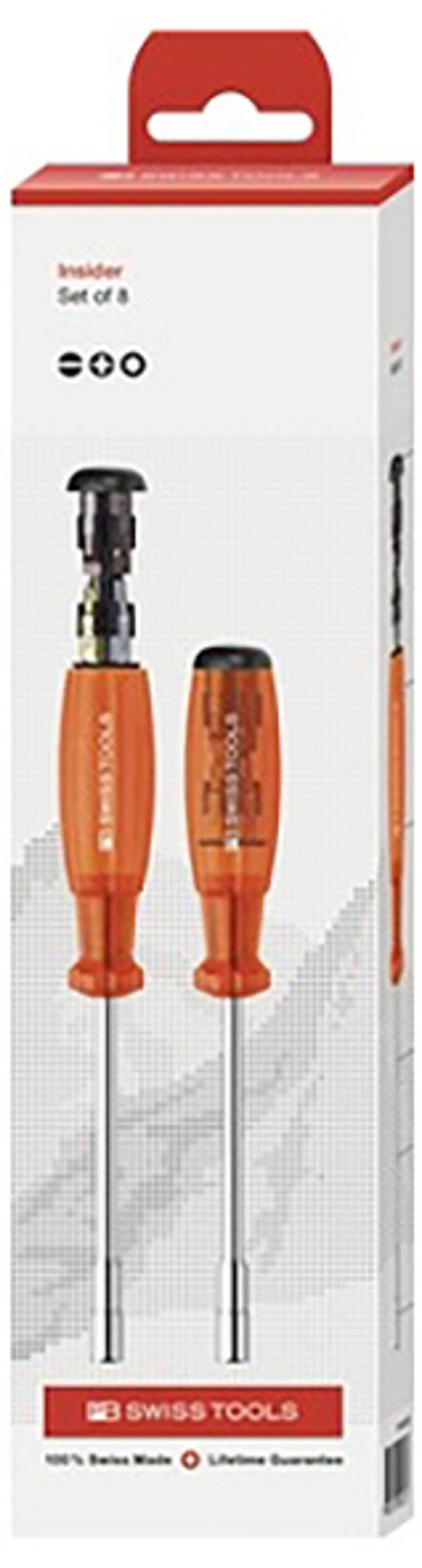 PB Swiss Tools Schraubenzieher Bithalter 6465 CBB mit 8 Bits Werkstatt, Universal Bithalter