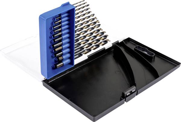 FRITZFURT 3111-1013 HSS-G Metall-Spiralbohrer-Set 13teilig 1.5 mm, 2.0 mm, 2.5 mm, 3.0 mm, 3.2 mm, 3.5 mm, 4.0 mm, 4.5 mm, 4.8 mm, 5.0 mm, 5.5 mm, 6.0 mm, 6.5 mm korrosionsbeständig DIN 338 Dreiflächenschaft 1 Set