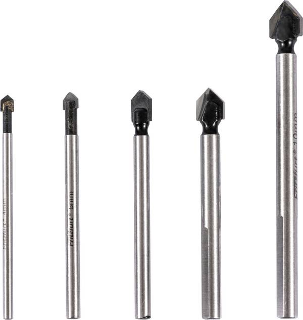 FRITZFURT 1171-3105 Glas- und Fliesenbohrer-Set 5teilig 4 mm, 5 mm, 6 mm, 8 mm, 10 mm Gesamtlänge 120 mm  1 Set