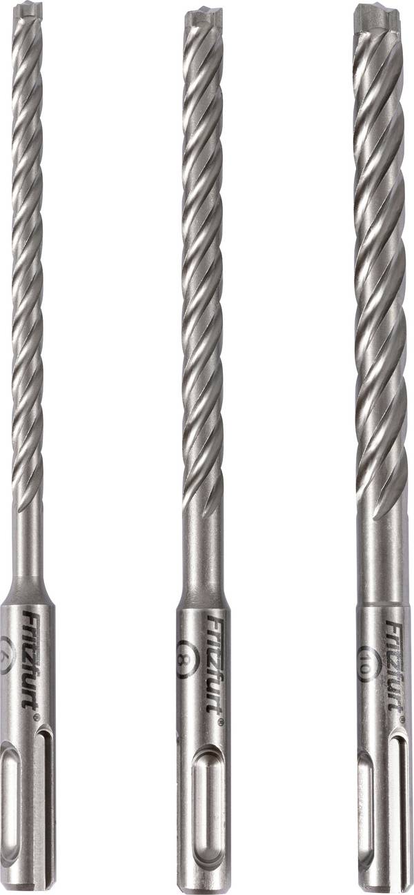 FRITZFURT 3161-2103 Hartmetall Hammerbohrer-Set 3teilig 6 mm, 8 mm, 10 mm Gesamtlänge 165 mm SDS-Plus 1 Set