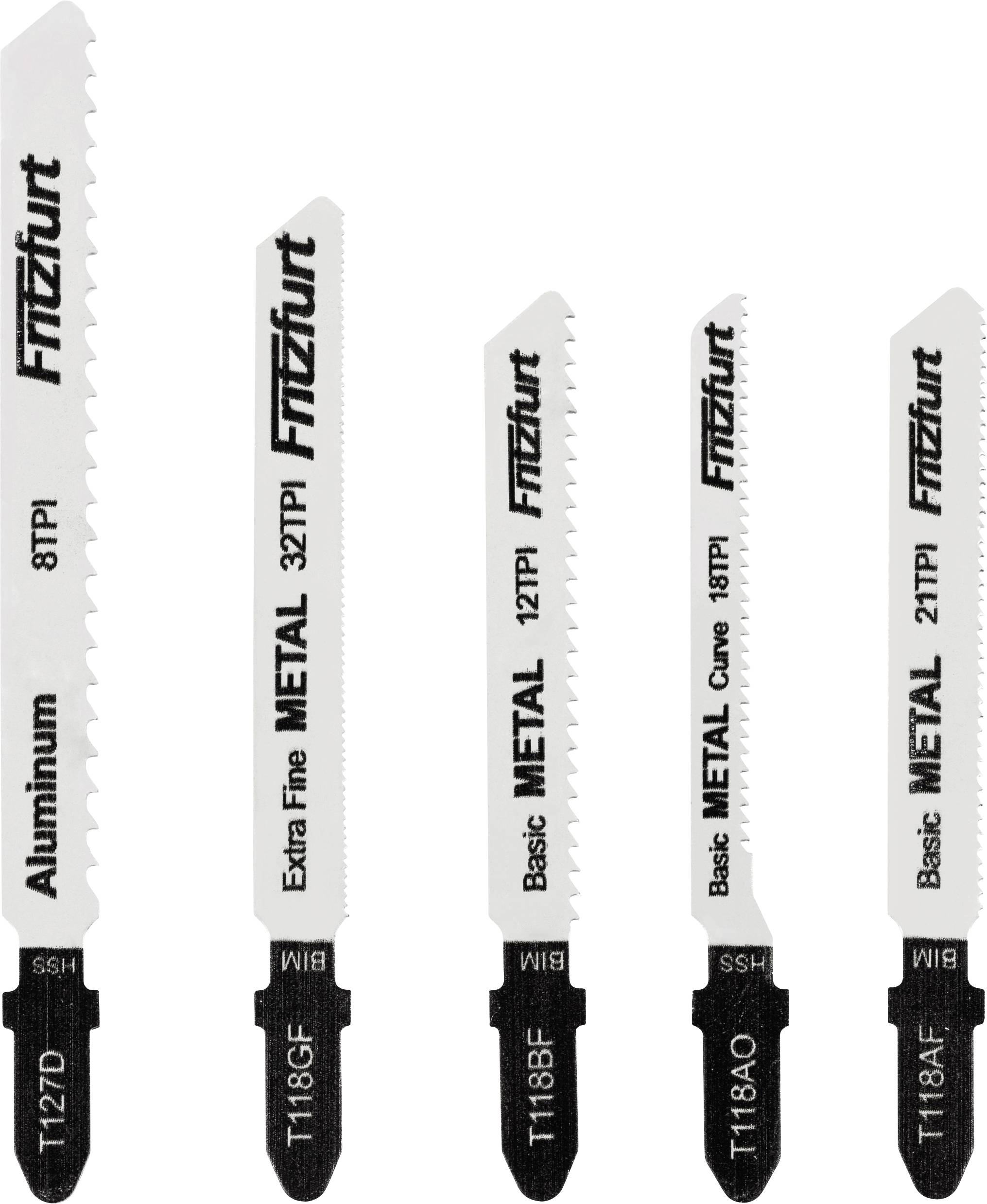 FRITZFURT 3401-3202 Stichsägeblatt-Set Metall 5-teilig 1 Set