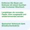 'Entfernen Sie Staub und Schmutz mit einem feuchten Wischtuch. Langlebiger als normales Papier, kann ausgespült und wiederverwendet werden. Sparsamer Verbrauch dank Einzeltuchentnahme.'