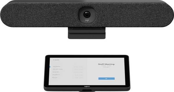 Logitech Rally Bar Huddle Konferenzlautsprecher Audio-Line-in, Audio-Line-out, RJ45, USB-A (USB 3.1 Gen 1), USB-C® (USB 3.1 Gen 1) Schwarz