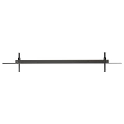Eine lange, schwarze Soundbar mit zwei aufrechten, vertikalen Antennen an jedem Ende, konzipiert für die Montage unterhalb eines Fernsehers oder Displays.
