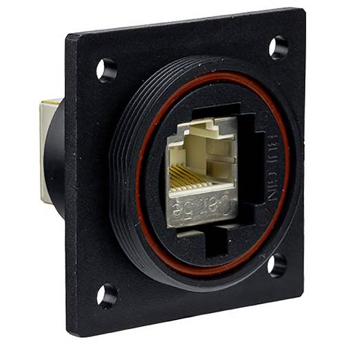 Thumbnail - Bulgin Flanschanschluss BULGIN PX0870 PX0870 RJ45 Flanscheinsatz Schwarz 1 St.