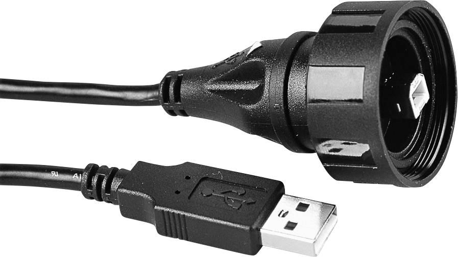 Bulgin USB-Kabel USB 2.0 USB-A Stecker, USB-B Stecker 5.00 m PX0840/B/5M00