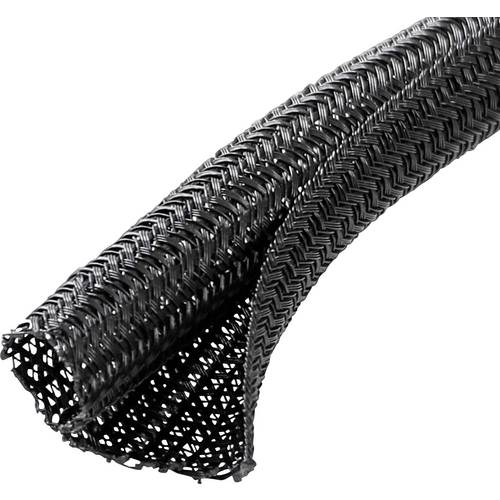 Thumbnail - Quadrios 25CA478 25CA478 Geflechtschlauch Schwarz Polyester 16 bis 17 mm Meterware