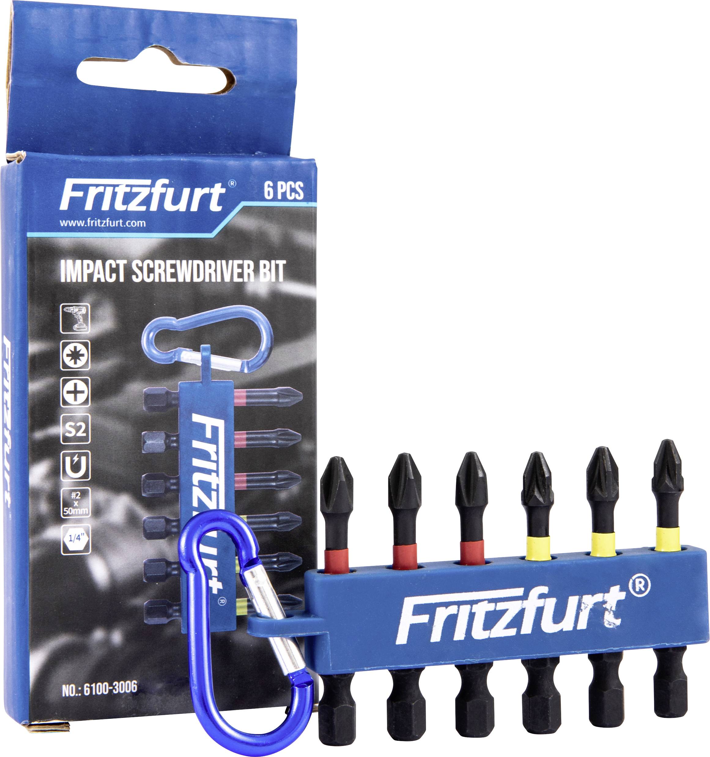 FRITZFURT 6100-3006 Bit-Set 6teilig PH, PZ Haltefunktion