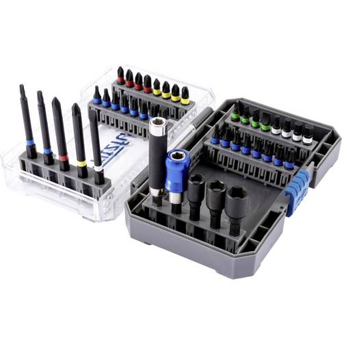 FRITZFURT 6100-3042 Bit-Set 42teilig PZ, PH, Schlitz, T-Profil, T-Profil mit Loch, Innen-Sechskant inkl. Bithalter