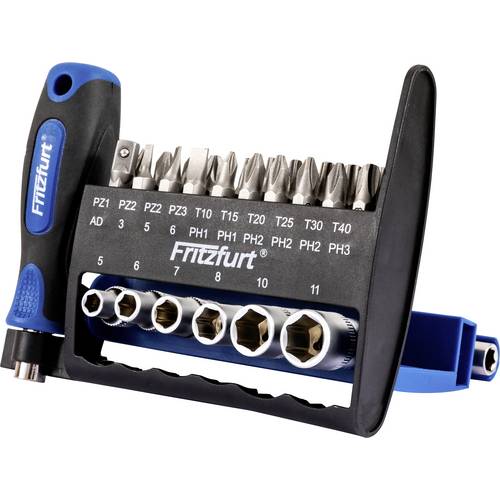 FRITZFURT 6100-3032 Bit-Set 28teilig inkl. Bithalter-Schraubendreher