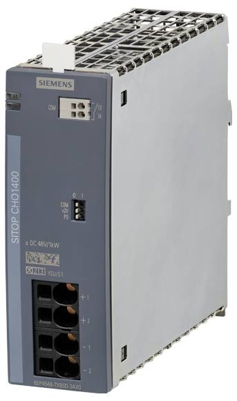 Ein Siemens SITOP PSU4000 Schaltnetzteil, geeignet zur Stromversorgung in industriellen Anwendungen, mit mehrfachen Anschlussmöglichkeiten.