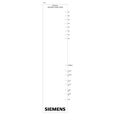 Schaltplan einer Siemens-Steuerung, Modell 6GK5208-0HM00-3ES6. Links eine Auflistung mehrerer Ports P1 bis P8, rechts Anzeige-LEDs.