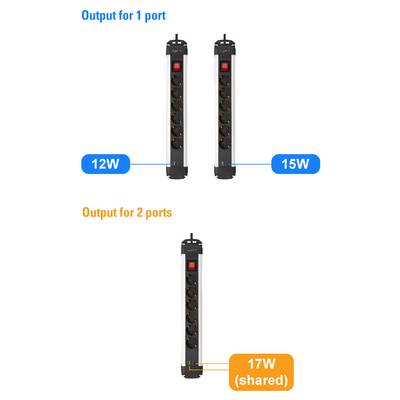 Sygonix SY-6807130 Steckdosenleiste mit Schalter 6fach Schwarz, Silber Schutzkontakt 1 St.-6