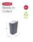 'Curver' 30L Abfallbehälter aus Recyclingplastik, Maße: H55,1cm x B24,6cm x T36,7cm. Slogan: 'Ready to Collect'.