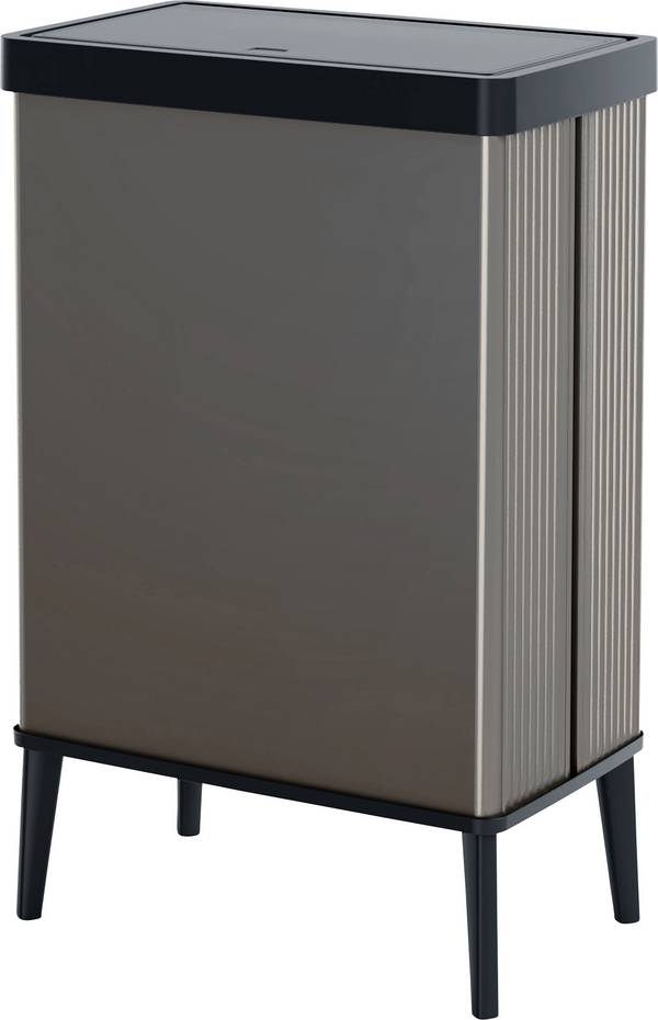 Curver E-COM - VERTO Bin HIGH Abfalleimer 54L, perlgrau 261011 Mülleimer 54 l Recycling Kunststoff  Perlgrau Anti-Fingerprint 1 St.