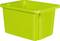 Ein großer, rechteckiger, grüner Plastikbehälter.