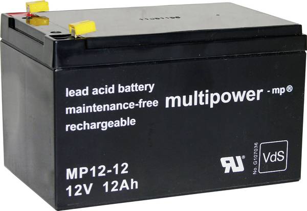 Multipower MP12-12 / 12V 12Ah Blei Akku mit VdS Zulassung