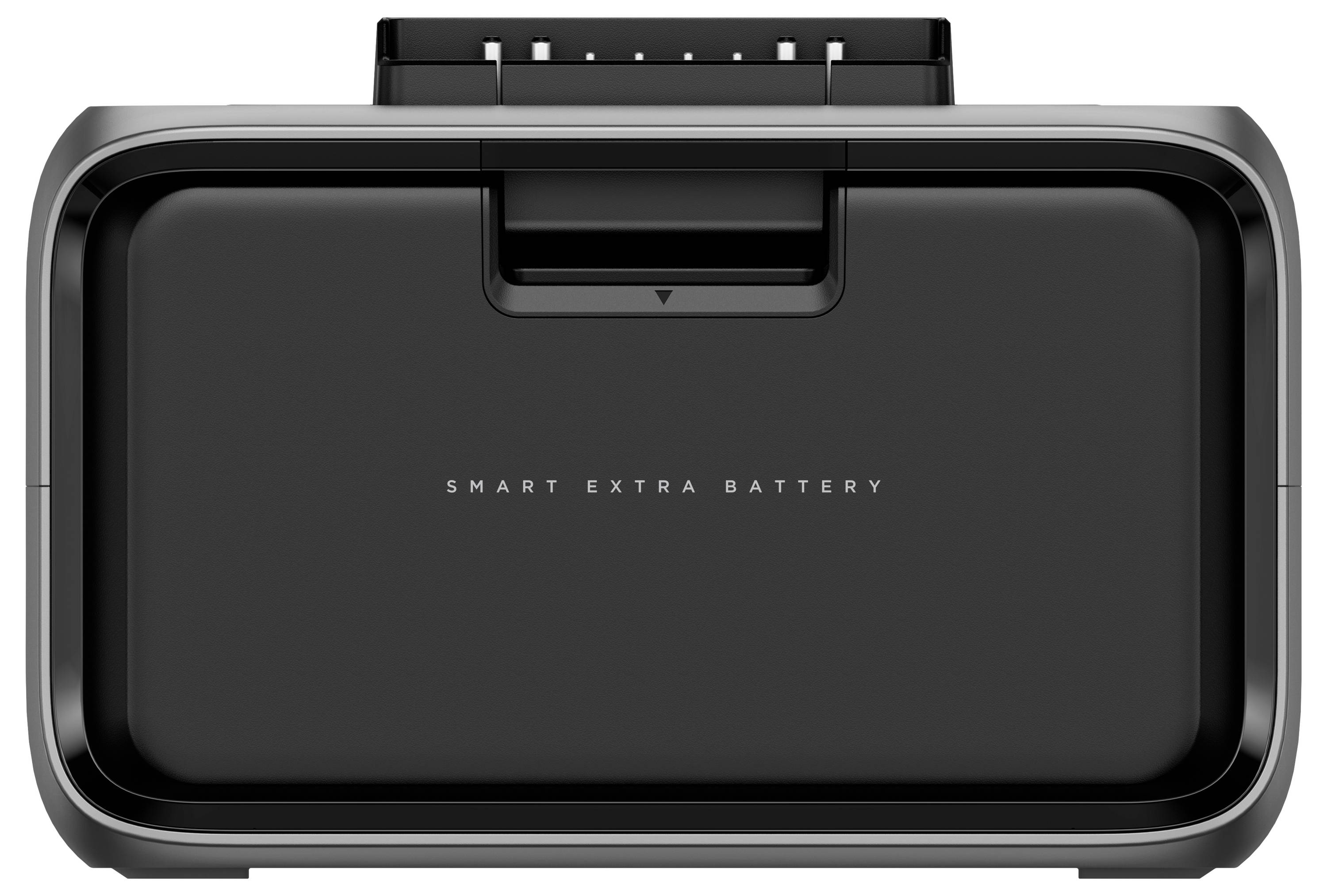 Eine schwarze, rechteckige Box mit der Aufschrift 'Smart Extra Battery'.