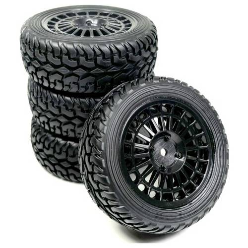 Absima 1:10 Rally, Tourenwagen Rally Street Kompletträder Rally, Street Schwarz 4 St.