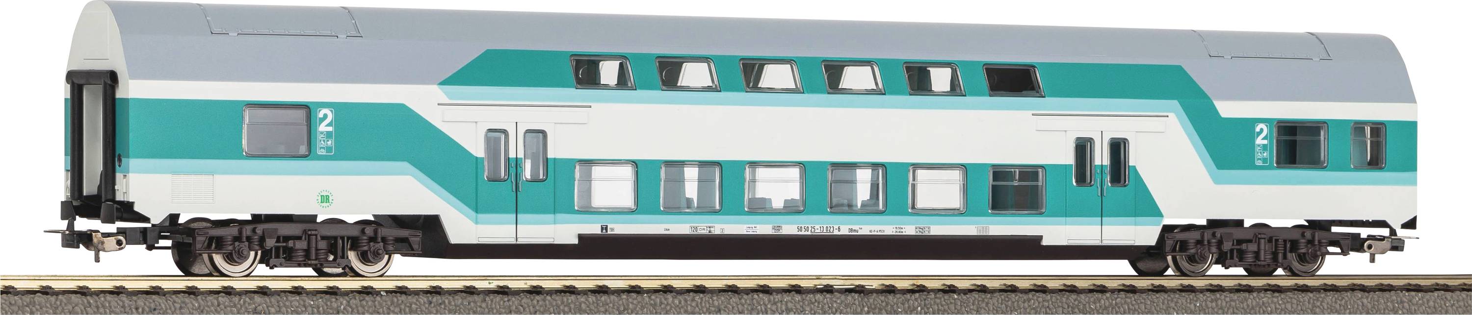 Piko H0 53116 H0 Doppelstocksitzwagen DBuz 747.3 mintgrün der DR DBuz 747.3