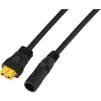 DC-Buchse 2,1/5,5 mm auf XT60-Kabel 0,5 m TC-13619292 Schwarz TRU COMPONENTS Inhalt: 1 St.-0