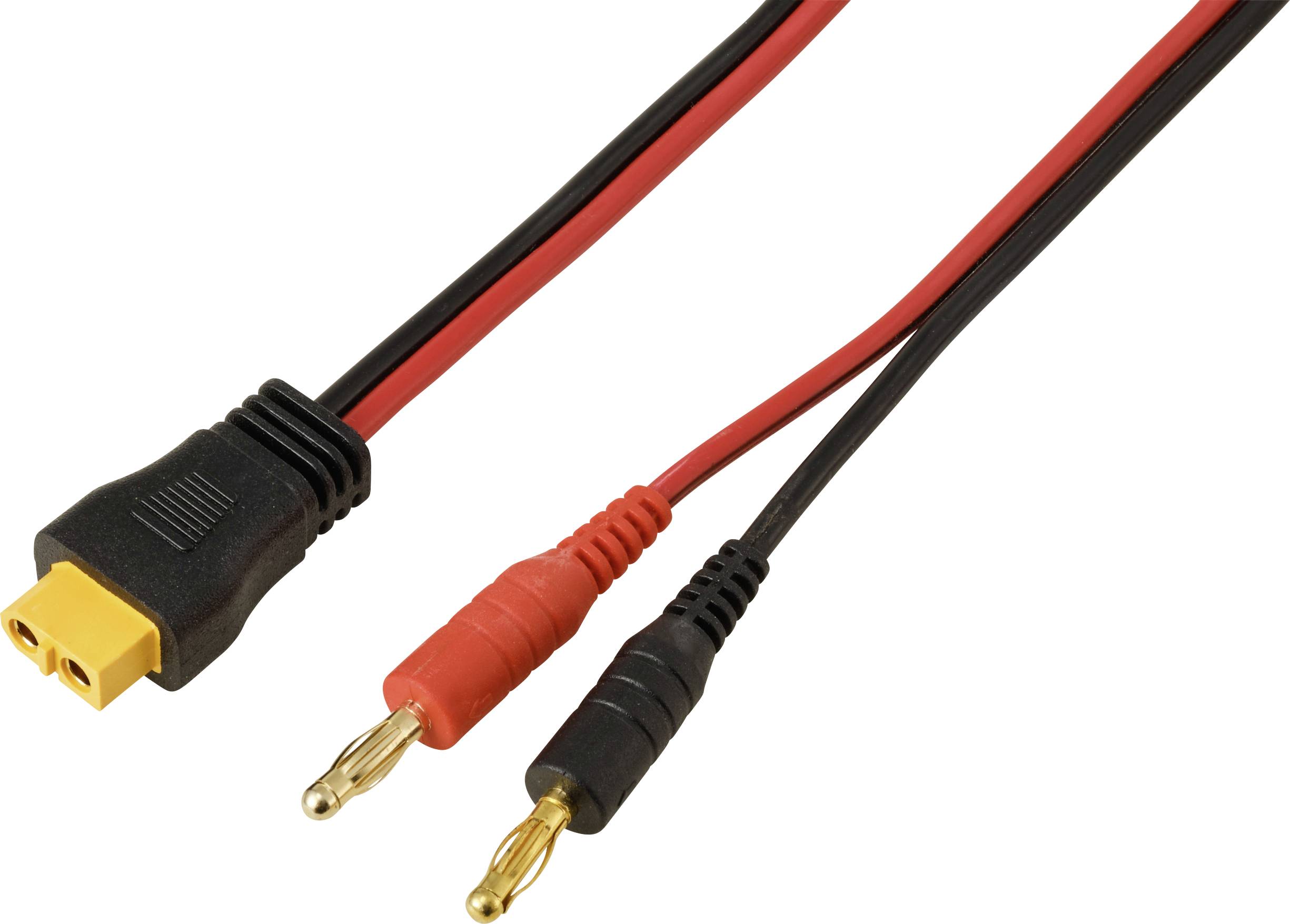 Bananenstecker 4 mm auf XT60-Kabel, Rot/Schwarz 2 m TC-13619304 Schwarz, Rot TRU COMPONENTS Inhalt: 1 St.