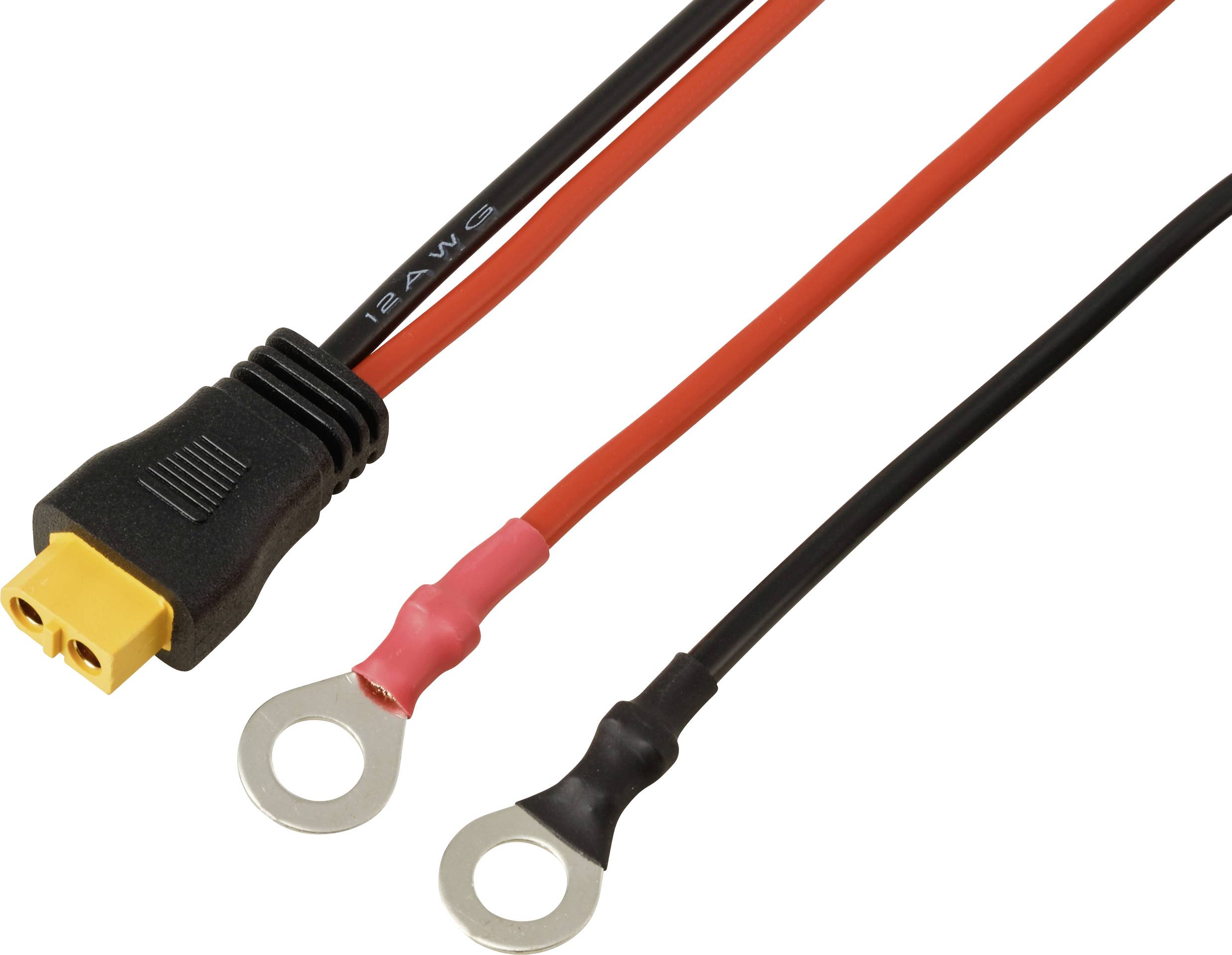 Ringkabelschuh zum XT60-Anschlusskabel 0,25 m TC-13619316 Schwarz, Rot TRU COMPONENTS Inhalt: 1 St.