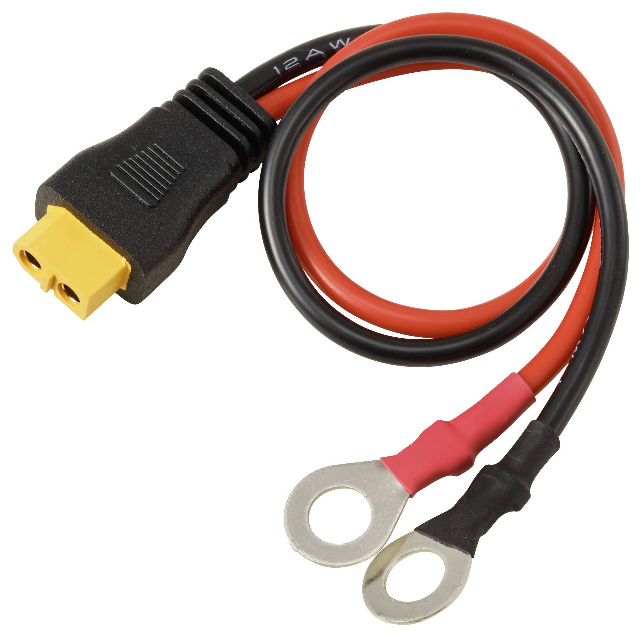 Ringkabelschuh zum XT60-Anschlusskabel 0,25 m TC-13619316 Schwarz, Rot TRU COMPONENTS Inhalt: 1 St.-1