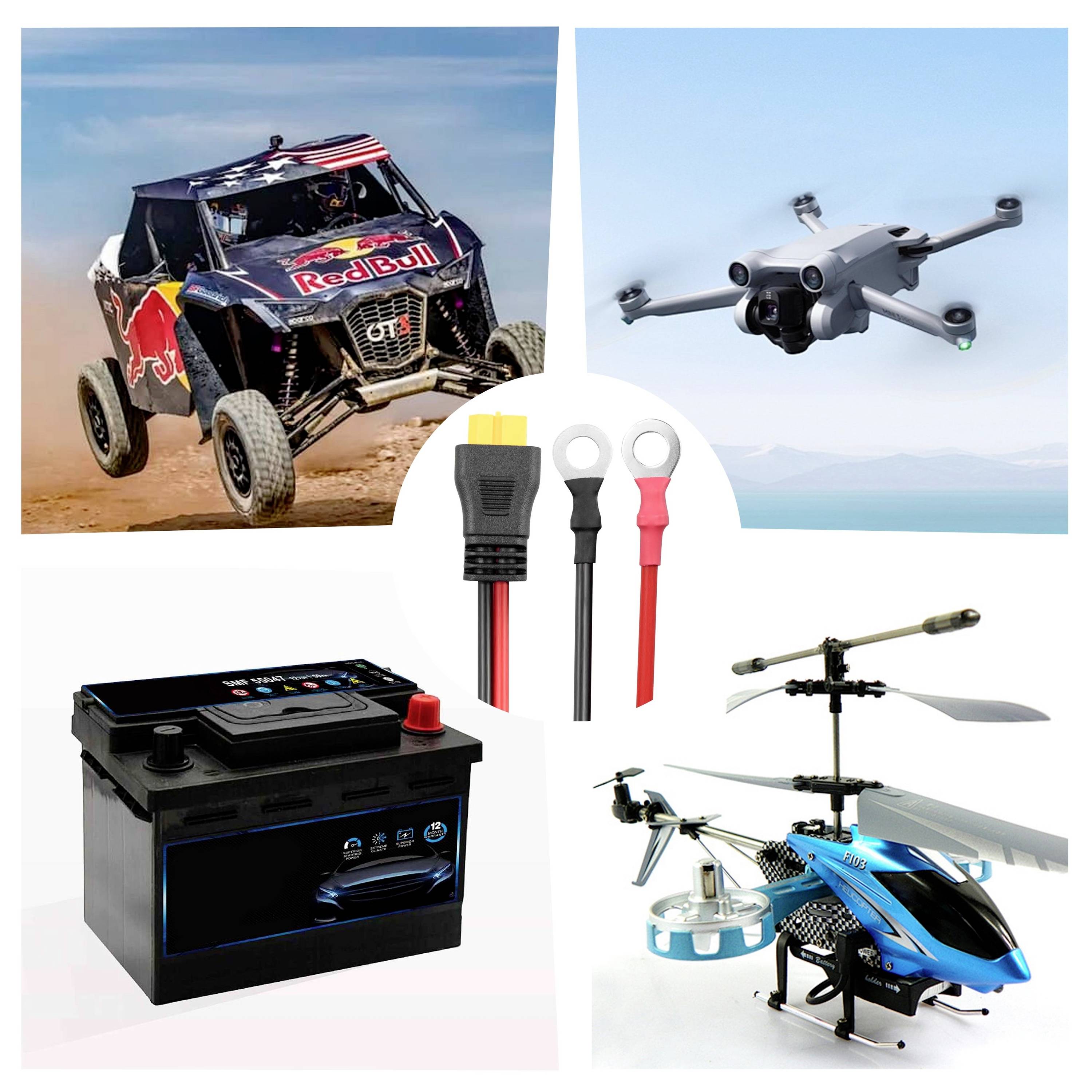 Ringkabelschuh zum XT60-Anschlusskabel 1 m TC-13619320 Schwarz, Rot TRU COMPONENTS Inhalt: 1 St.-3