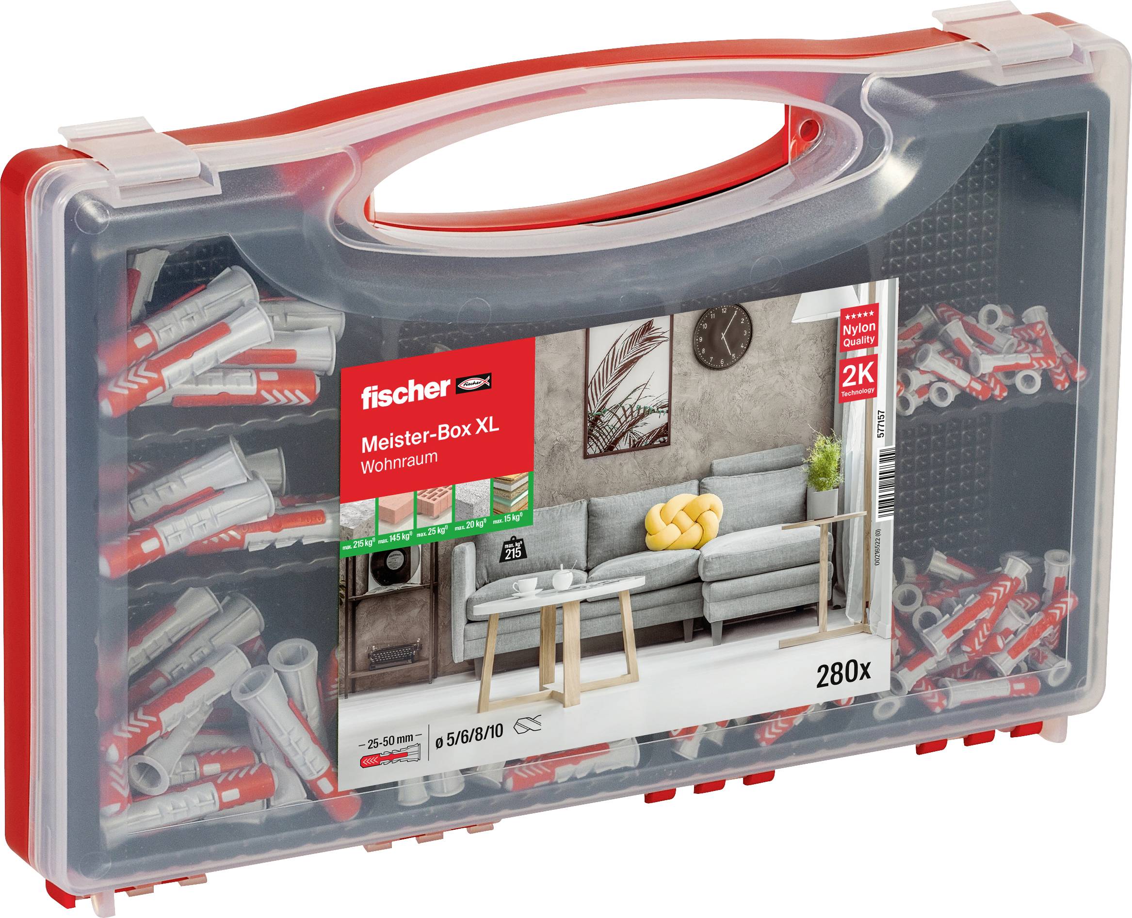 Fischer 577157 Meister-Box XL Dübel-Sortimentsbox 280 St.