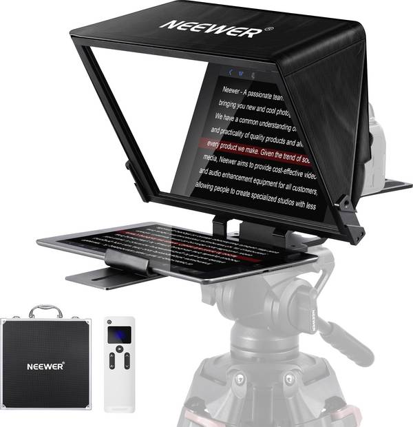 Neewer X14PRO Teleprompter mit Fernbedienung und Case  35.6 cm 14 Zoll
