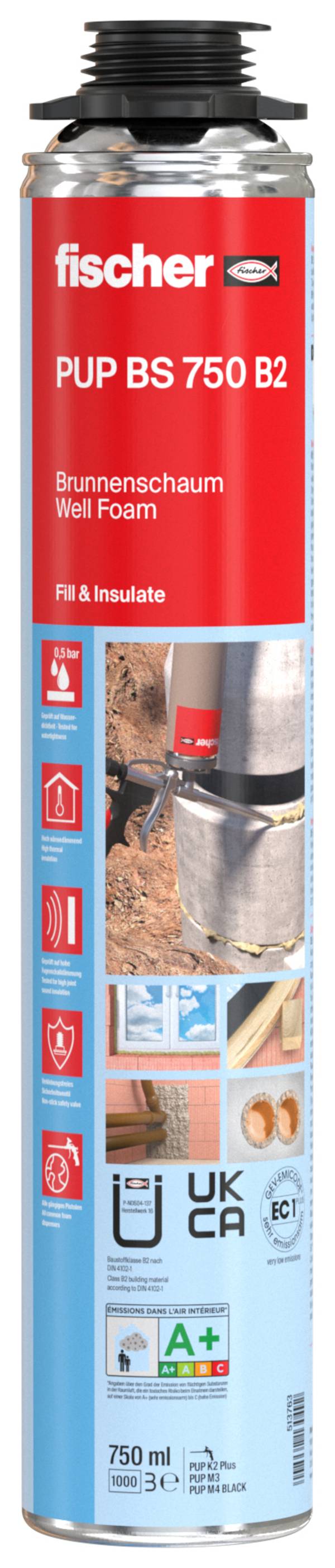 Fischer Brunnenschaum PUP BS 750 B2 513763 750 ml