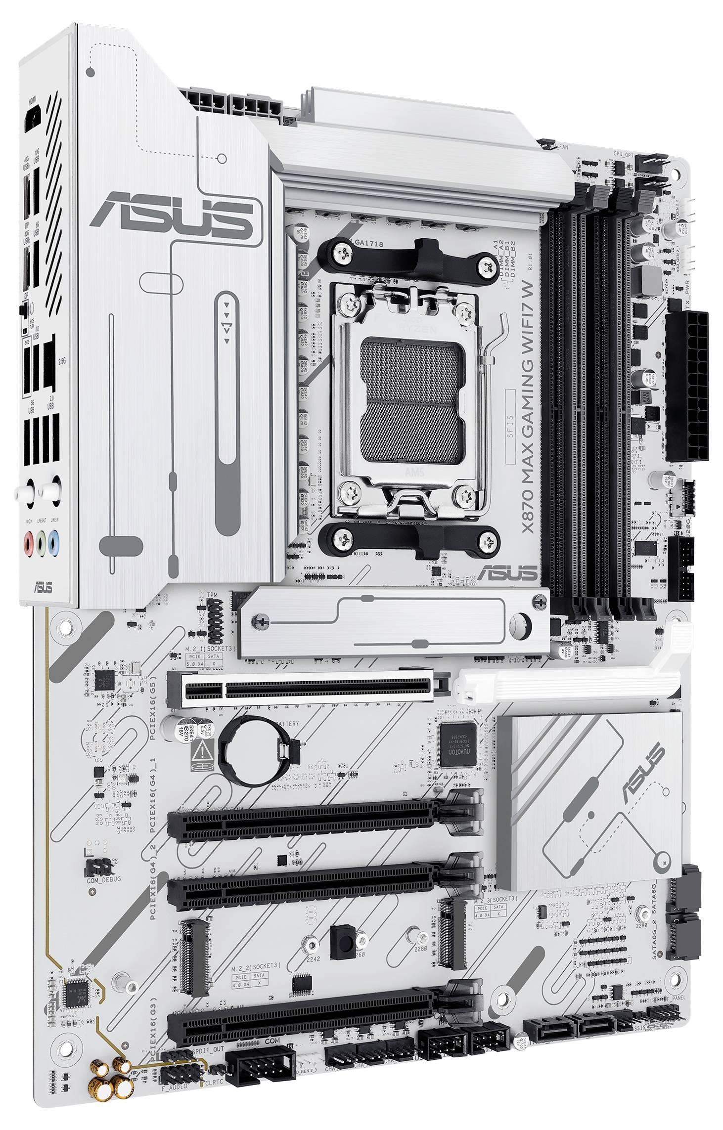 Asus X870 MAX Mainboard Sockel (PC) AMD® AM5 Formfaktor (Details) ATX Mainboard-Chipsatz AMD® X870-2