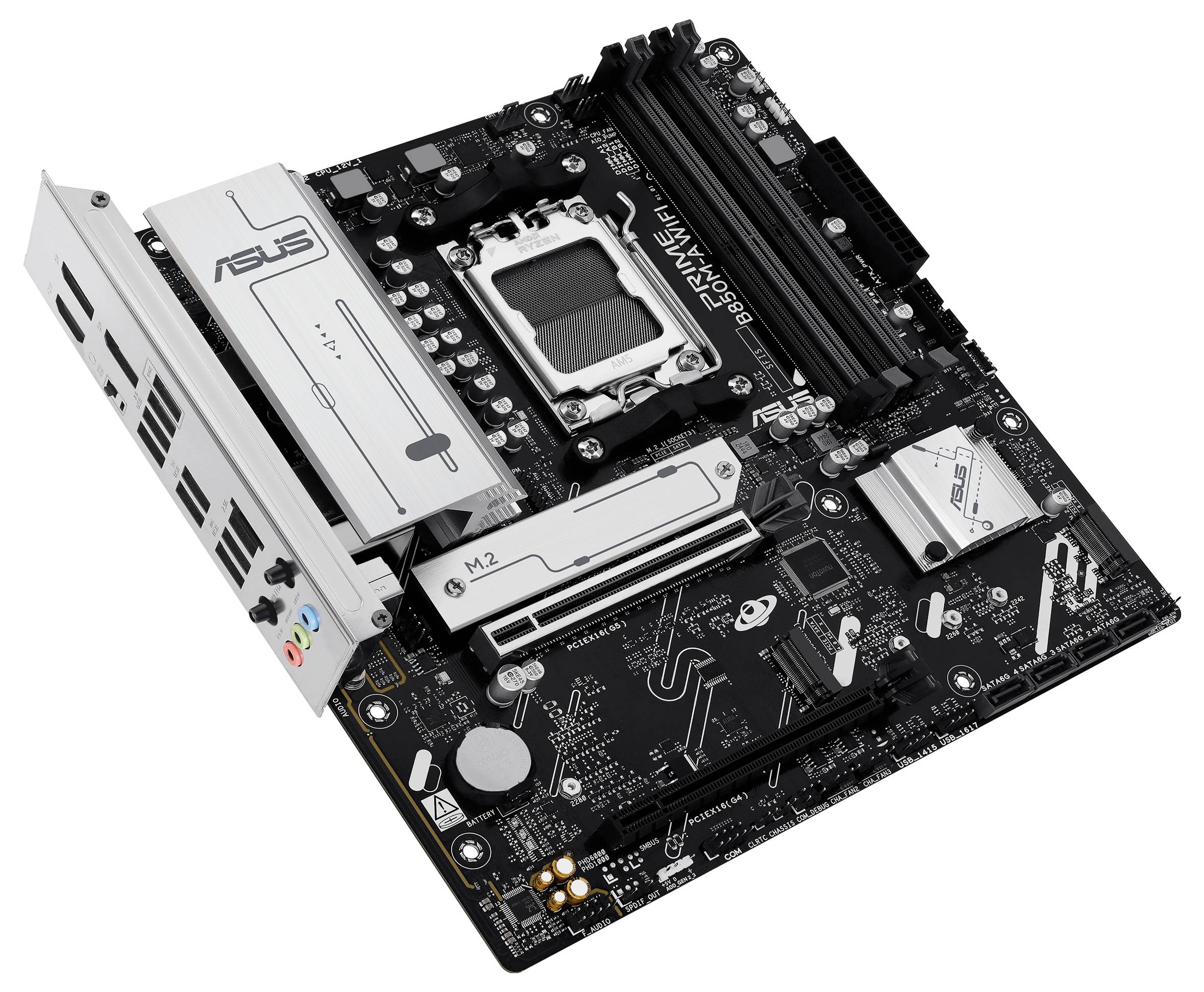Asus PRIME B850M-A Mainboard Sockel (PC) AMD® AM5 Formfaktor (Details) Micro-ATX Mainboard-Chipsatz AMD® B850-6