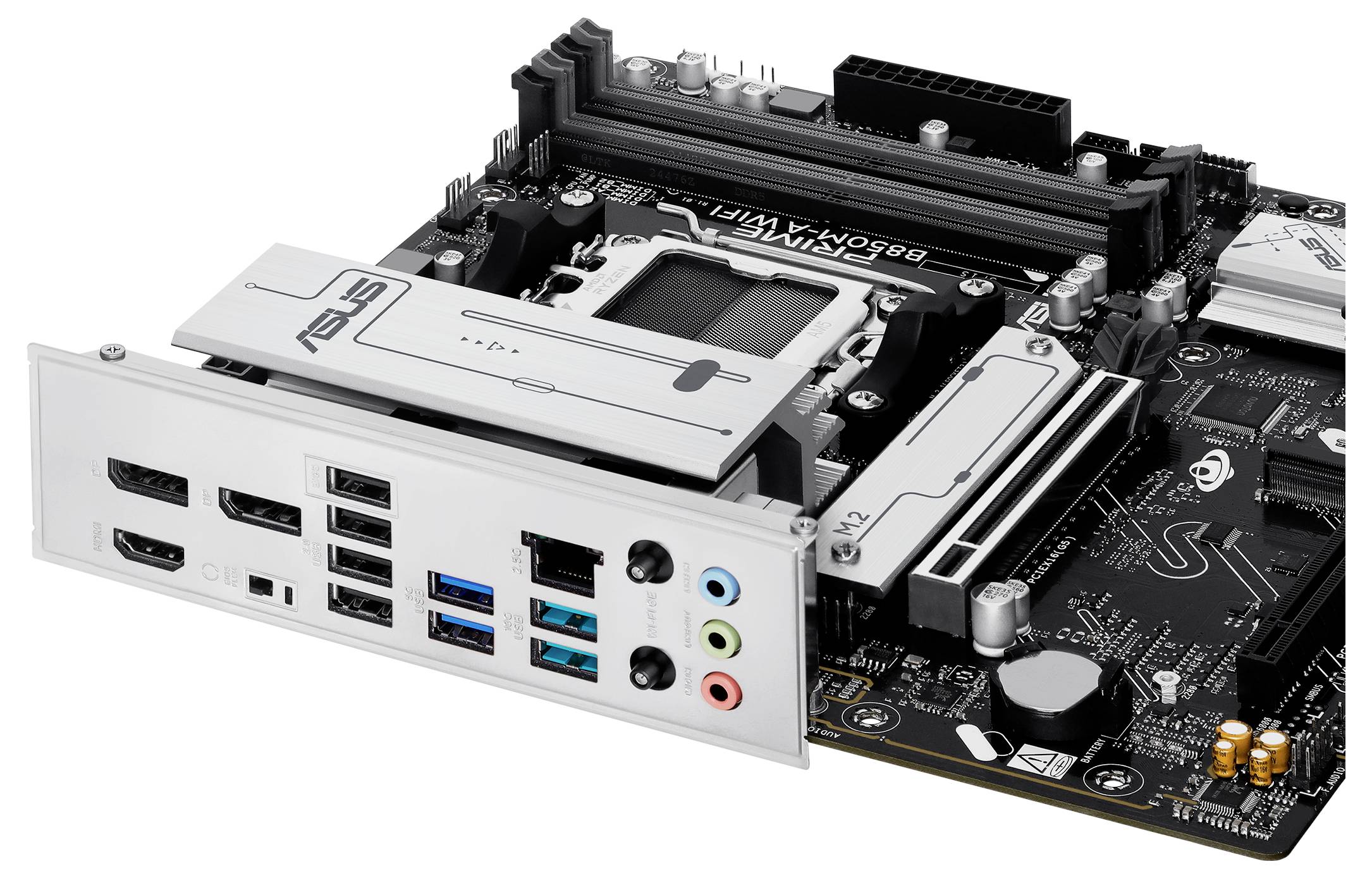 Asus PRIME B850M-A Mainboard Sockel (PC) AMD® AM5 Formfaktor (Details) Micro-ATX Mainboard-Chipsatz AMD® B850-8