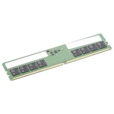 Ein grünes RAM-Modul mit Speicherchips und einem goldfarbenen Anschlussstreifen, verwendet zur vorübergehenden Datenspeicherung in Computern.