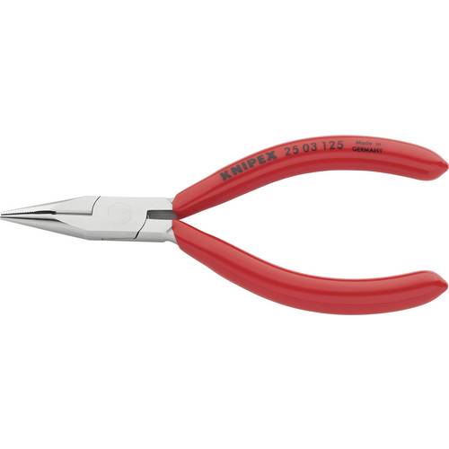 Thumbnail - KNIPEX 25 03 125 Flachrundzange mit Schneide (Radiozange) mit Kunststoff überzogen verchromt 125 mm