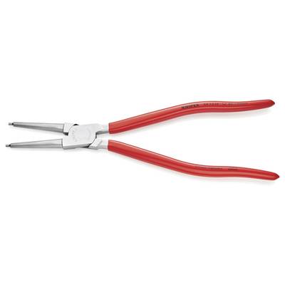 Rote Seegeringzange auf weißem Hintergrund, mit metallischen Spitzen und ergonomischen Griffen für einfache Handhabung.