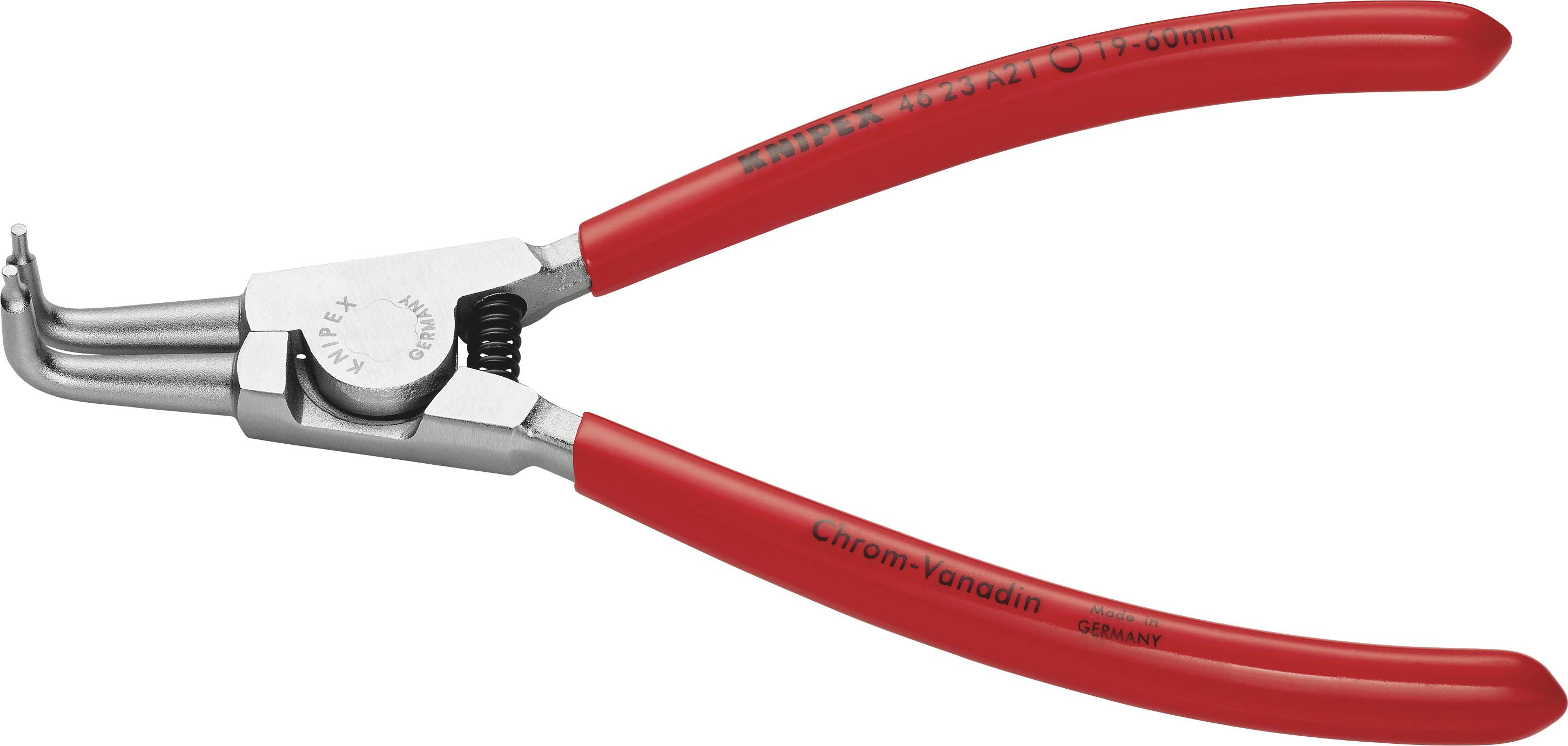 KNIPEX 46 23 A21 Sicherungsringzange für Außenringe auf Wellen mit Kunststoff überzogen verchromt 170 mm
