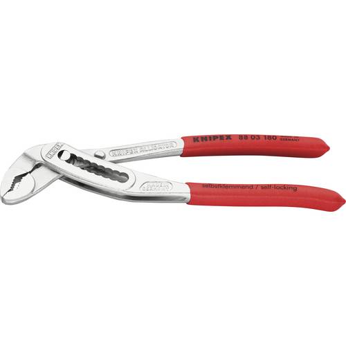 Thumbnail - KNIPEX 88 03 180 Alligator® Wasserpumpenzange mit rutschhemmendem Kunststoff überzogen verchromt 180 mm