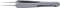 Graue KNIPEX-Pinzette mit feinen Spitzen. Aufschrift: 'KNIPEX 92 21 13 ESD Premium Stainless Steel'. Geeignet für präzise Arbeiten.