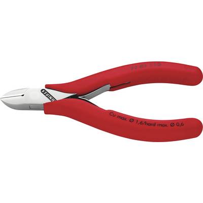 Rote Seitenschneider mit scharfen Klingen und ergonomischen Griffen. Geeignet zum Schneiden von Kupferdrähten bis 1,6 mm Durchmesser.